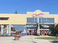 Exterior of building entrance.