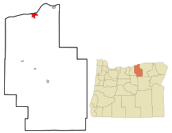 Location in Morrow County and Oregon