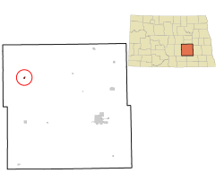Location of Woodworth, North Dakota