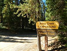 New Killen Creek Campground Sign at Mount Adams