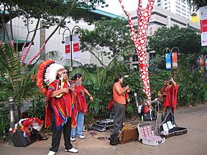 Orchard Road street busking