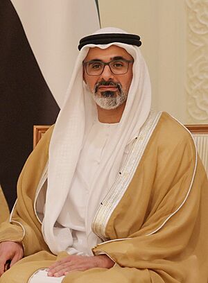PM meets with the Crown Prince of Abu Dhabi, Sheikh Khaled bin Mohamed bin Zayed Al Nahyan, in Abu Dhabi, UAE (cropped).jpg