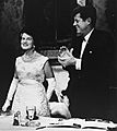 President Kennedy with his mother crop