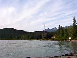 Primrose waterfront seen from Chugach National Forest campground