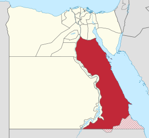 Red Sea Governorate on the map of Egypt