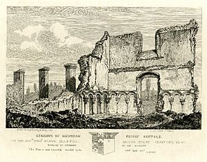 Remains of Mendham Priory Suffolk by Henry Davy