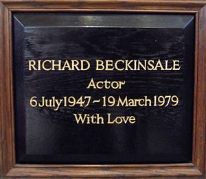Richard Beckinsale Memorial Plaque