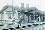 Rush Rush Ohio Train depot 1917