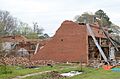 S.S.P. Mills and Son Building, mid-demolition