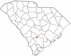Location of Smoaks, South Carolina