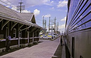 San Francisco Zephyr at Rawlins station, June 1983