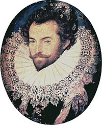 Sir Walter Raleigh oval portrait by Nicholas Hilliard