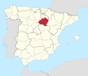 Map of Spain with Soria highlighted