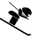 Speed skiing pictogram