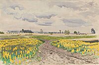 Stanisław Masłowski (1853-1926, Łubin - Droga polna (Lupin - A Cart way), watercolor on paper, 1909