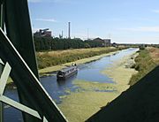 Sugar factory from bardney bridge-river witham-Geograph-1959552-by-Tom-Presland