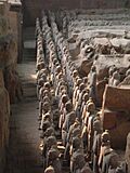 Terracotta Army Pit 1 front rank.JPG
