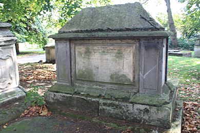 The grave of Abraham Woodhead, Old St Pancras Churchyard, London