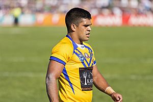 Tyrone Peachey playing for City in the City v Country in Wagga Wagga