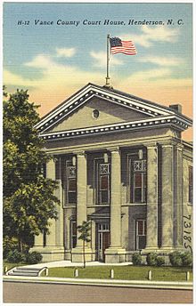 Postcard. Vance County Courthouse