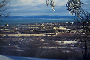 View of Collingwood, Ontario from the top of Blue Mountain Resort