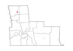 Map highlighting Lisle's location within Broome County.
