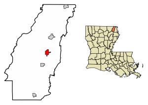 Location of Forest in West Carroll Parish, Louisiana.