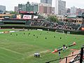 Wrigley Field configured for soccer