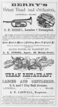 1875 ads Lowell Directory Massachusetts