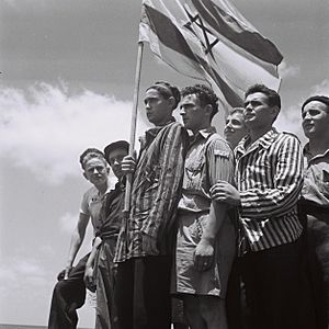 19450715 Buchenwald survivors arrive in Haifa