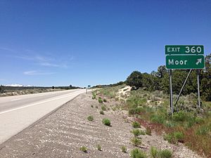 Moor exit on Interstate 80