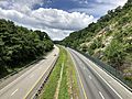 2019-06-25 12 26 12 View west along Interstate 64 from the overpass for Virginia State Route F182 (Royal Orchard Drive) in Afton, Nelson County, Virginia