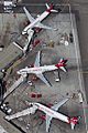 3 x Virgin America Airbus A320 at LAX