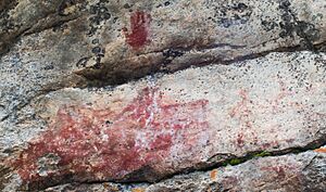 Astuvansalmi rock paintings detail 1