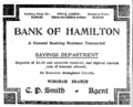 Bank of Hamilton ad 1907