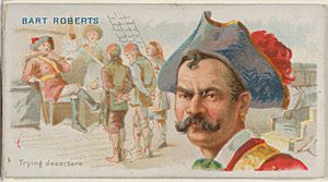 Bart Roberts, Trying Deserters, from the Pirates of the Spanish Main series (N19) for Allen & Ginter Cigarettes MET DP835008