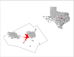 Location of Belton, Texas