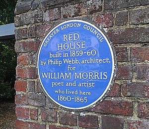 Blue plaque outside Red House