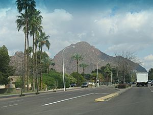 Camelback Mountain as viewed from Camelback Road