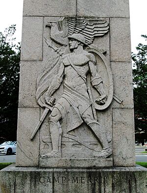 Camp Merritt Memorial Monument closeup