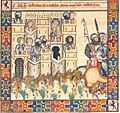 Cantigas de Santa Maria-187b-5 Siege of Chincoya castle