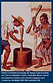 Captioned Detail of Jean Mallat 1846 Illustration Tagalog Couple Pounding Rice