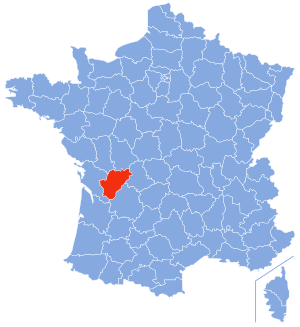 Location of Charente in France