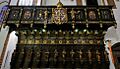 Choir balcony with arms of Sigismund III Vasa, featuring Polish Eagle and Lithuanian Vytis (Waykimas), in the St. John's Archcathedral in Warsaw