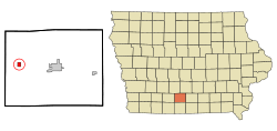 Location of Murray, Iowa