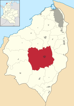 Location of the municipality and town of Sabanalarga, Atlántico in the Atlántico Department of Colombia