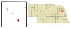 Location of West Point, Nebraska