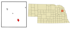 Location of West Point, Nebraska