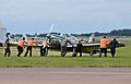 De Havilland DHC-1 Chipmunk (G-AKDN) ground handled at Fairford 7Jul2016 arp