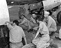 Deak Parsons supervises loading of Little Boy into Enola Gay